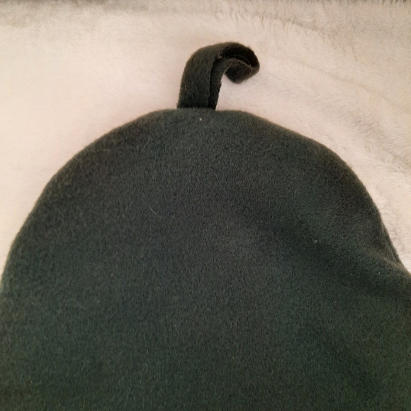 Vintage WoolWork Kitchen Wooly 100% wool dark hunter green fleece lined hat - Picture 3 of 8